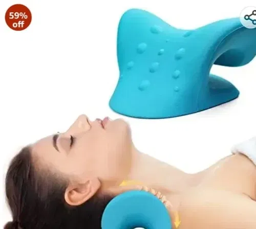 Super Balance Cervical Pillow for Neck Pain Relief (Blue)