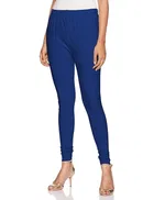 Rupa Cotton Lycra  CHURIDAR LEGGINGS for women, Royal Blue (Free Size)