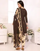 Crepe Floral Punjabi Suit for Women 