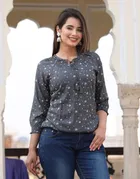 Rayon Printed Top for Women 