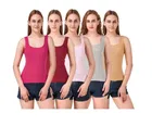 Cotton Blend Camisole for Women (Multicolor, S) (Pack of 5)