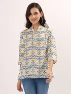 Floral Print Ethnic Short Kurti 