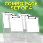 Set of 4 Unbreakable Transparent Examination Paper Clipboard Combo