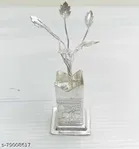 Silver Plated Artificial Tulsi Plant 