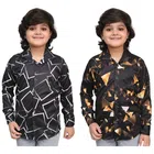 Full Sleeves Printed Shirt for Boys (Multicolor, 5-6 Years) (Pack of 2)