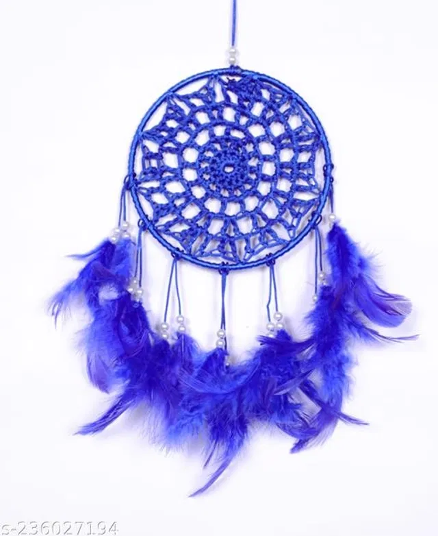 Feather Wall Hanging Dream Catcher (Blue)