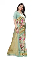 Linen Printed Saree for Women 