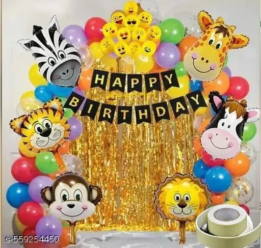 14 Pcs  Birthday Decoration kit, Multicolour, Set of 1