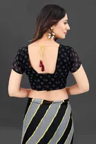 Trendy Georgette Saree with Blouse Piece For Women 