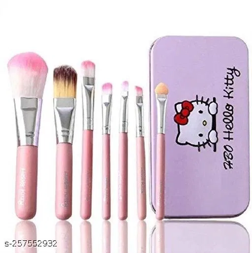 PINK BRUSH HIGH QUALITY MAKEUP BRUSH  (Pack of 7)