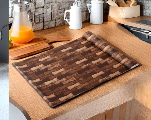 PVC Printed Shelf Mat Roll (Multicolor, 5 m)