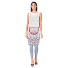 Krishna E Quilted Maroon Flower Apron 68x58cms (Pack of 1)