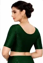 Readymade Stretchable Polyester Blouses for Women ,Green 