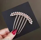 Pearl Metal Hair Clips for Women, Gold
