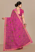 कानूड़ा फैंसी विमेंस जॉर्जेट फ्लावर प्रिंटेड साड़ी 