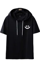 Half Sleeves Printed Hoodie for Men 