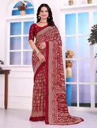 Georgette Printed Saree for Women 