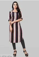 Crepe Striped Kurti for Women 