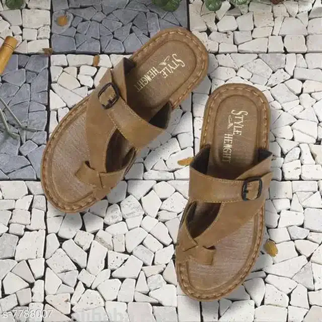 Slippers for Men (Tan, 9)