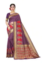 Jacquard Embellished Saree for Women 