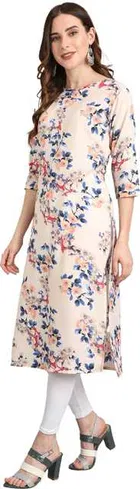 Women Crepe Printed Kurta 