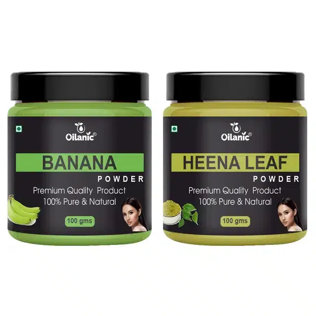 Natural Banana & Henna Leaf Powder for Skin & Hair (Pack of 2, 100 g)
