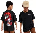 Round Neck Printed T-Shirt for Boys (Black, 6-7 Years)