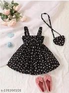 Cotton Frock with Sling Bag for Girls 