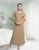 100% Cotton Floral Print Nightdress for Women 