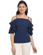 Polyester Solid Top for Women 