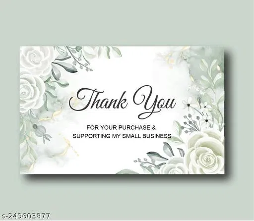 Mini Thank Your for Your Order Business Cards (Multicolor, 3.5x2.1 inches) (Pack of 100)