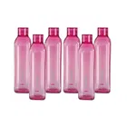 CELLO Venice Plastic Water Bottle Unbreakable and Hygienic 1 Litre (Pink, Pack of 6)