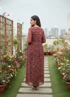 Kalamkari Print Naira Kurti for Women 