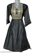 Cotton Embroidered Gown for Women 