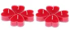 Heart Shaped Unscented Candles (Red, Pack of 8)