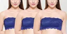 Super Net Padded Strapless Bras for Women (Multicolor, 28) (Pack of 3)