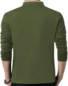 Mandarin Collar Solid T-Shirt for Men 