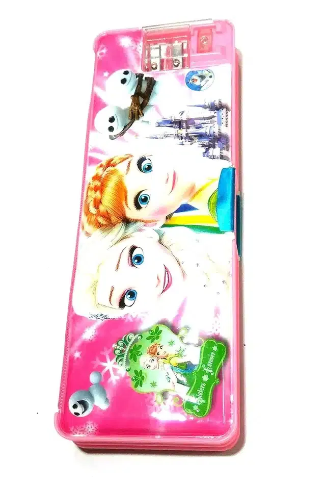 Printed Princess Pencil Box for Kids (Pink)