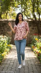Ethnic Fusion Tunic Top for Women 