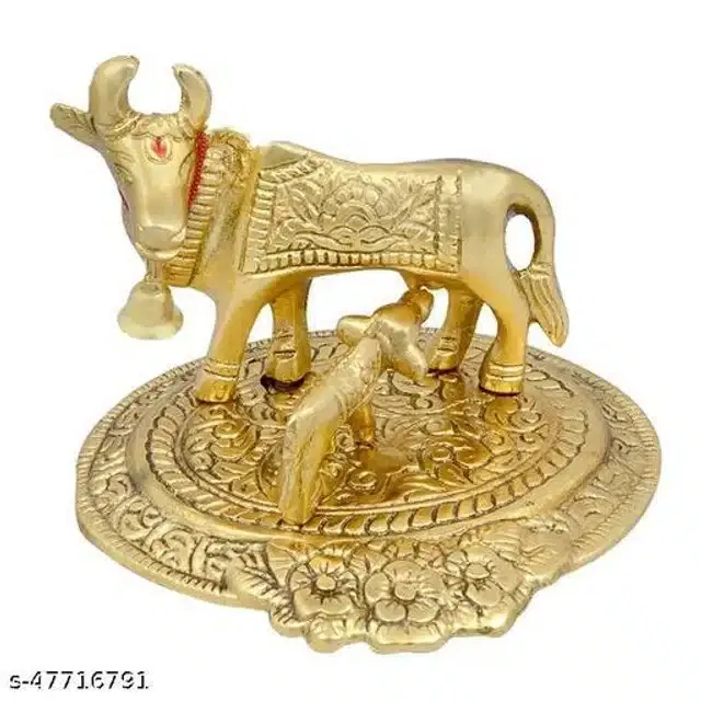 Kamdhenu Cow Showpieces (Gold)