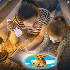 Mini Kids Projection Flashlight Torch with 24 Cartoon Patterns [Multicolor, Pack of 1]