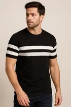 Round Neck Striped T-Shirt for Men 