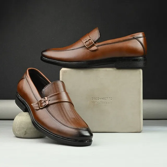 Monks Shoes for Men (Tan, 9)