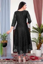 Net Kurti for Women,  Black  