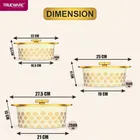 Combo of 1000 ml, 1500 ml & 2500 ml Casserole with Lid 