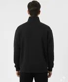 Fleece Solid Sweatshirt for Men, Black 