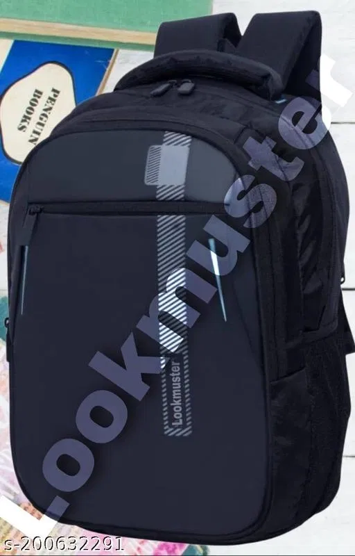 Nylon Backpack for Men & Women, Black