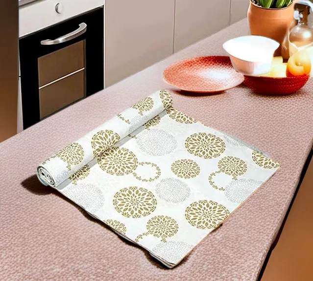 PVC Printed Shelf Mat Roll (Multicolor, 5 m)