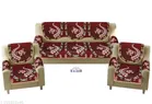 Polycotton 5 Seater Sofa Covers, Maroon, Set of 1