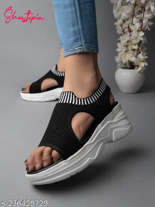 Shoetopia Peach Synthetic Sandals (IND-8)